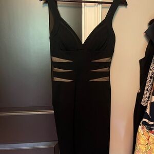 Maggy London Black Dress with Sheer Accents